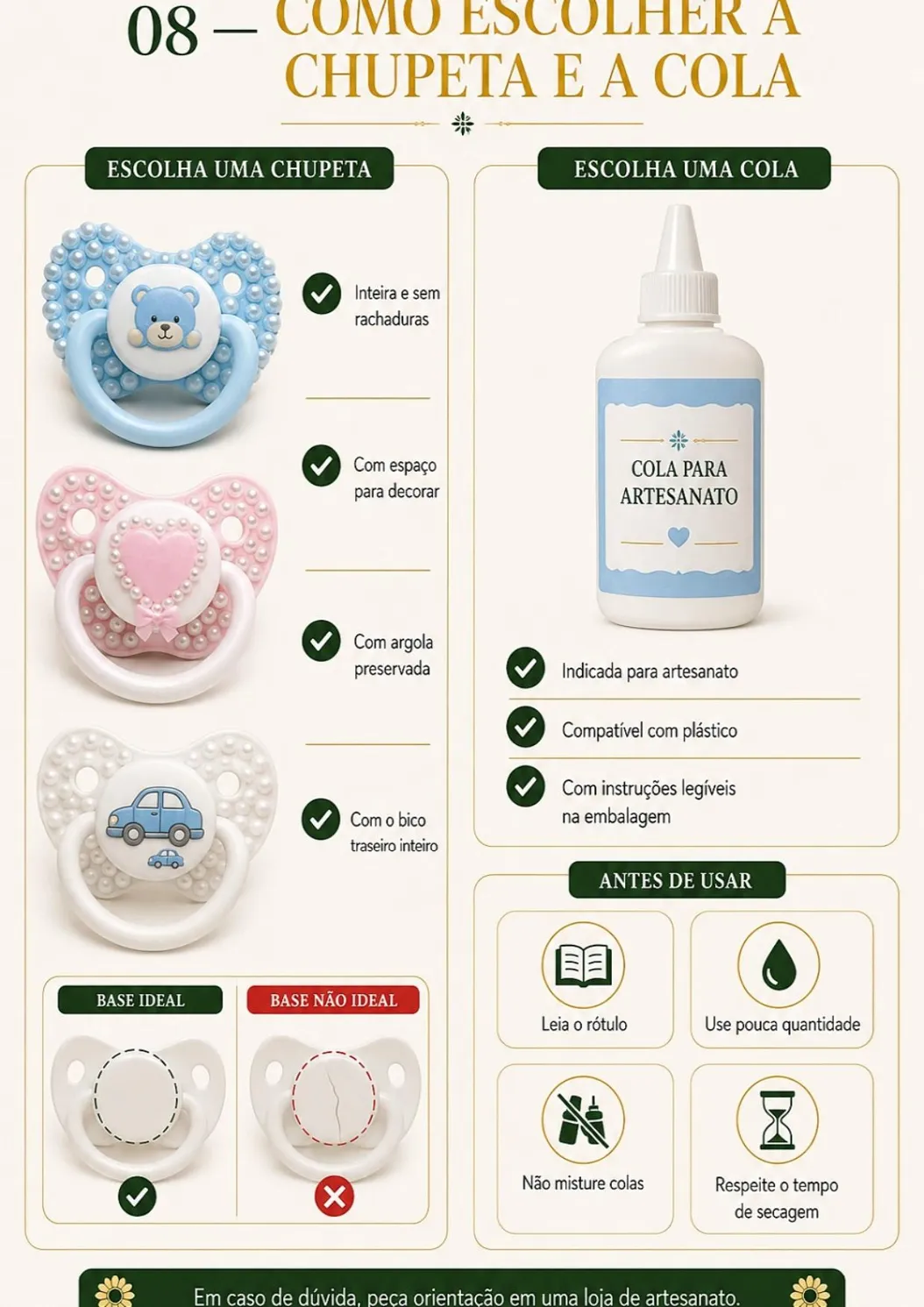 Página do guia de montagem de chupetas para Erês — imagem 3