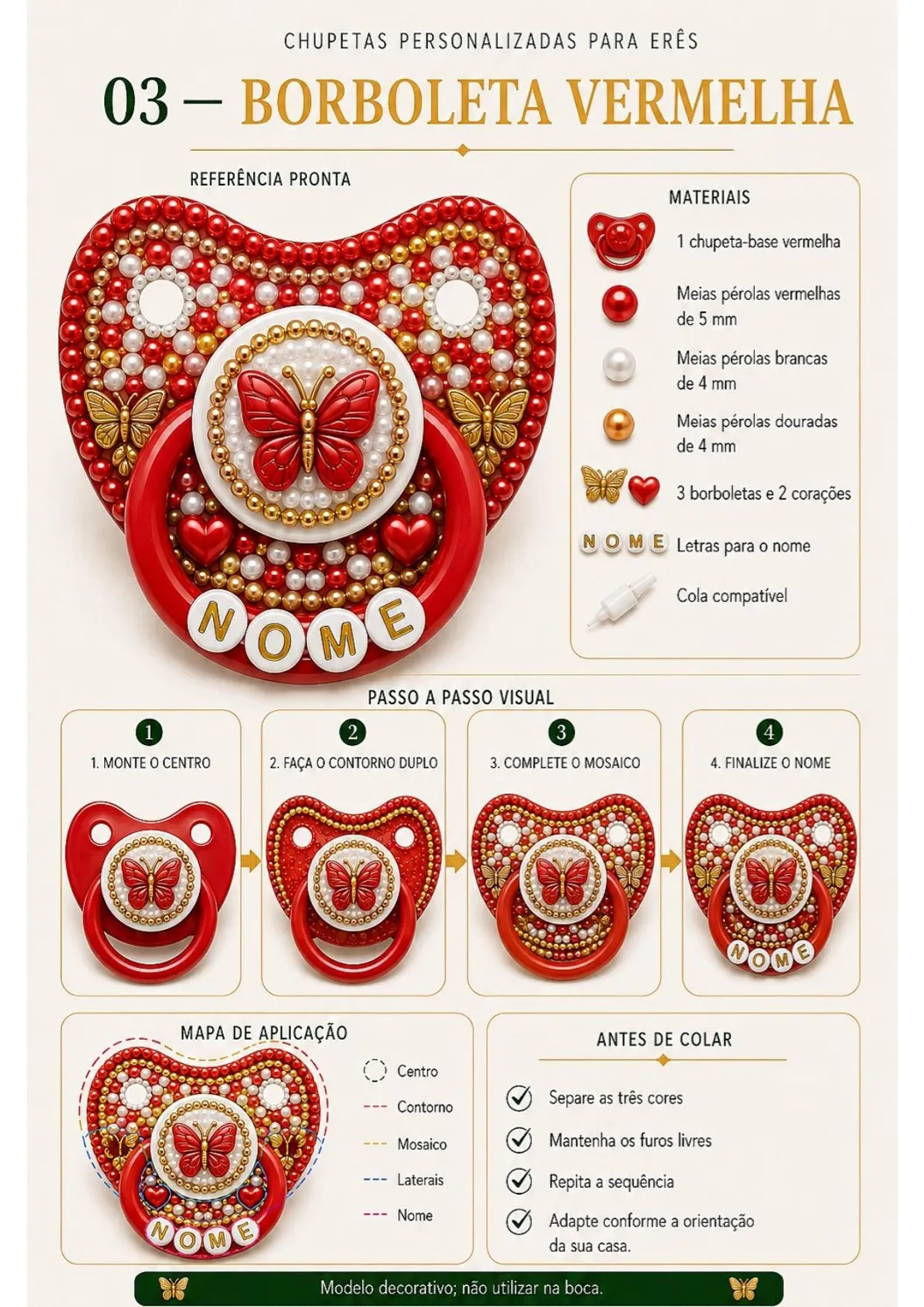 Página de gabarito visual de chupeta para Erê — imagem 1