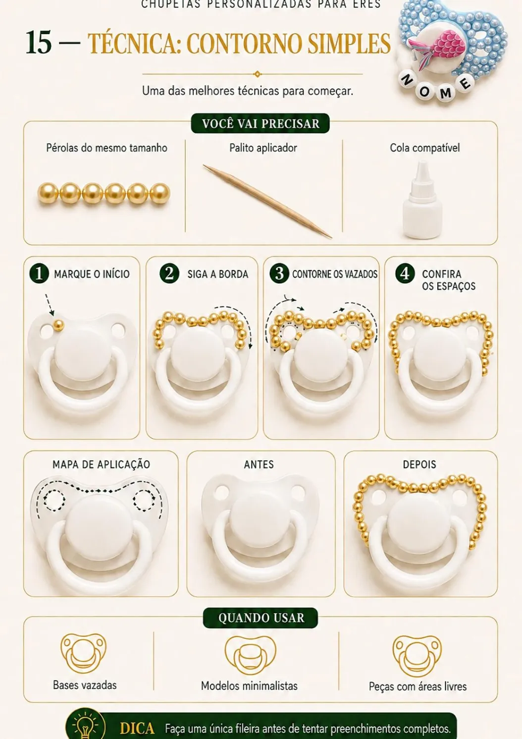 Página do guia de montagem de chupetas para Erês — imagem 7
