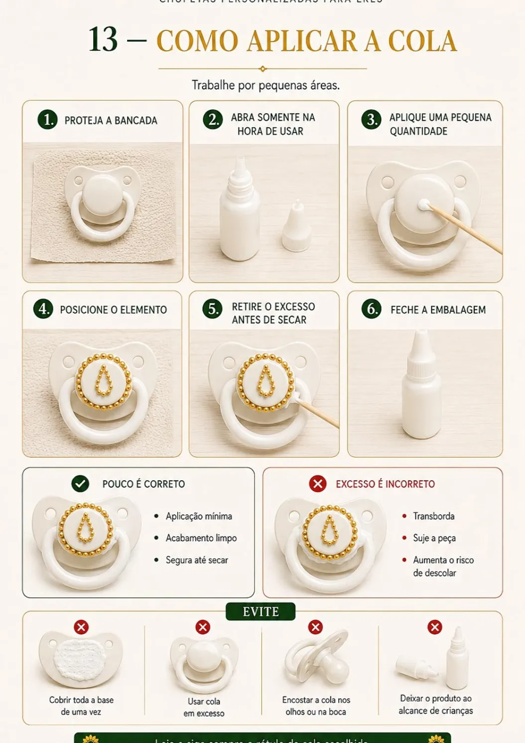 Página do guia de montagem de chupetas para Erês — imagem 6